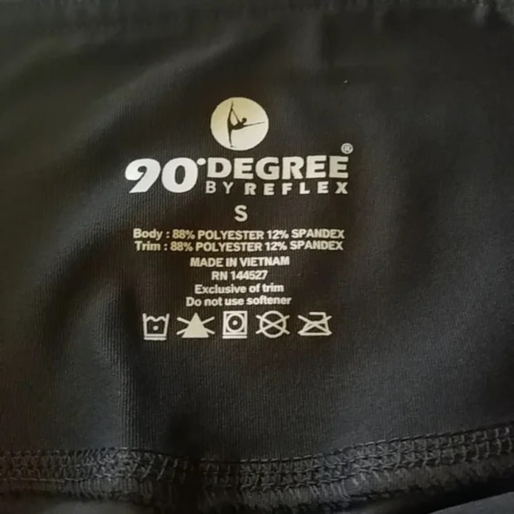 90 Degree BY Reflex Ruby Shade Burgundy Black Colorblock High Waist Leggings S - Picture 5 of 12